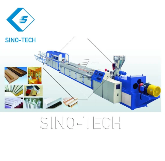 Perfil de extrusión de plástico personalizado Panel de techo Perfil de siling de PVC que hace la línea de producción de la máquina para gabinete de cocina